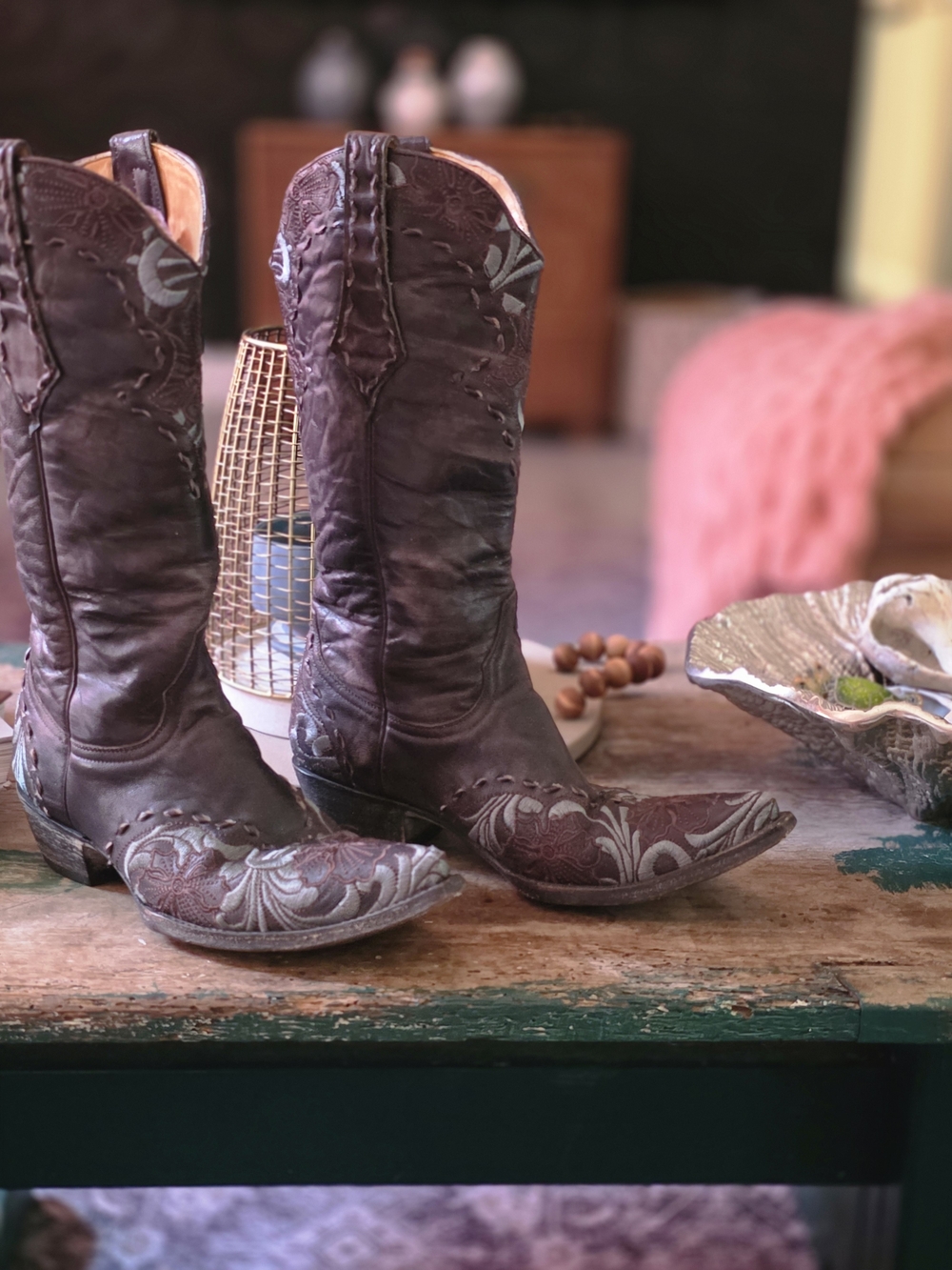 Old Gringo Brown Embroidered Western Boots